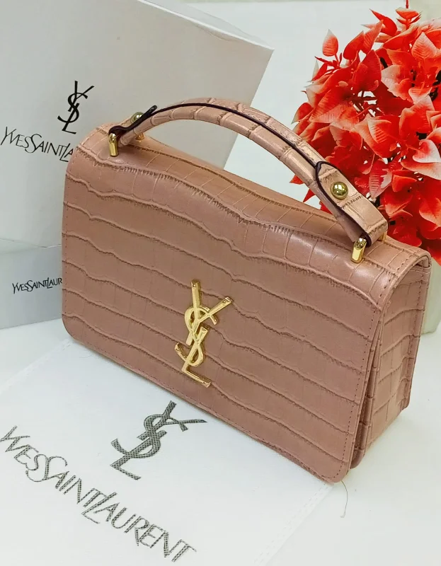 Yves Saint Laurent bags with bold metallic accentsImported YSL Crossbody Bag for Women - With Box for women (Lite Brown)