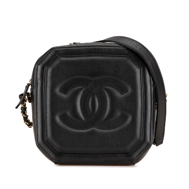 Chanel bags with exclusive seasonal releasesBlack Chanel CC Quilted Lambskin Octagon Camera Case Crossbody Bag