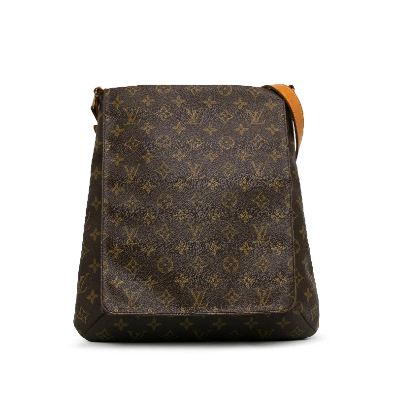 Louis Vuitton bags with a magnetic snap closure for easy accessBrown Louis Vuitton Monogram Musette Salsa GM Crossbody Bag