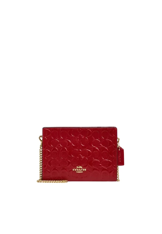 Coach Tabby bags with a classic turnlock closure for a timeless styleCoach Slim Crossbody Bag Signature In Red CV407