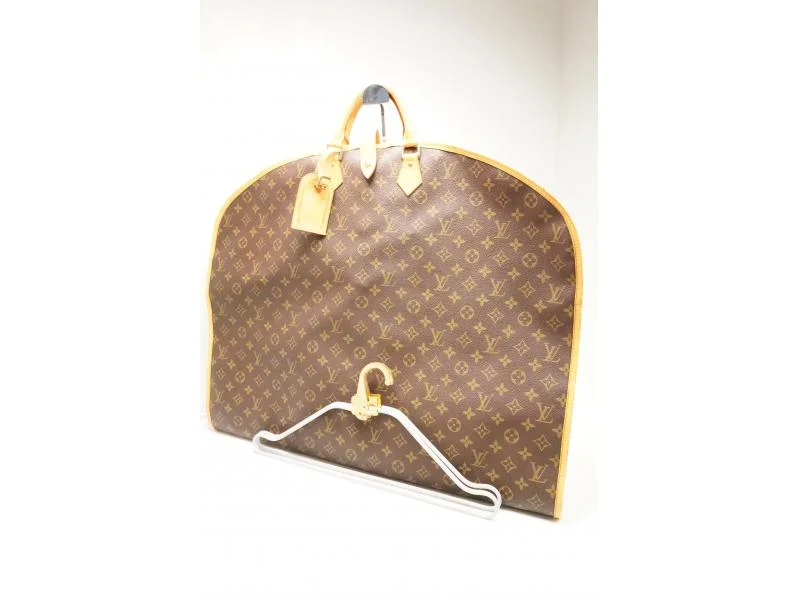 Louis Vuitton bags with a snap - button closure and a decorative charm for styleAuthentic Pre-owned Louis Vuitton Monogram Housse Porte-habits Garment Cover Bag 105 M23434 210993