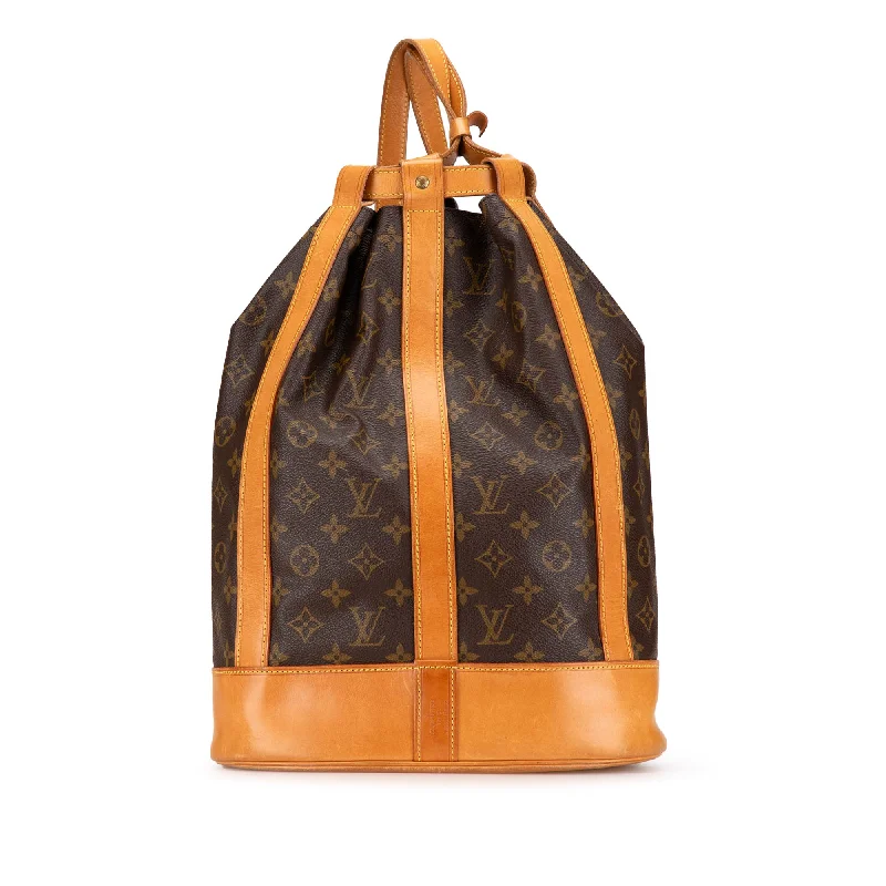 Brown Louis Vuitton Monogram Randonnee PM Bucket Bag