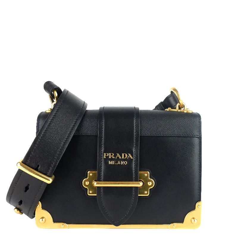 Prada Cleo bags with a crystal - embellished logo for added luxuryCahier Small Leather Crossbody Bag