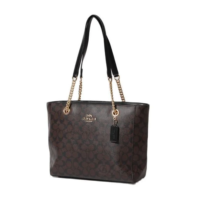 Coach bags with a back - zip pocket for storing valuables securelyCoach Marlie Tote Signature Canvas