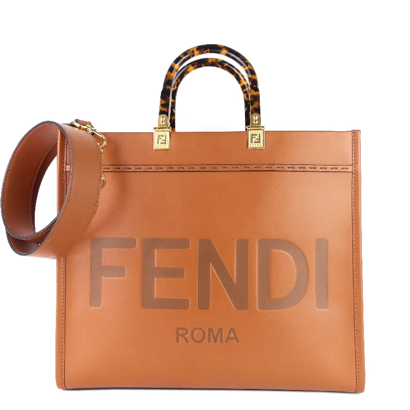 Ladies Fendi shoulder bags with a detachable key fob for easy key managementSunshine Medium Calfskin Leather Tote Bag