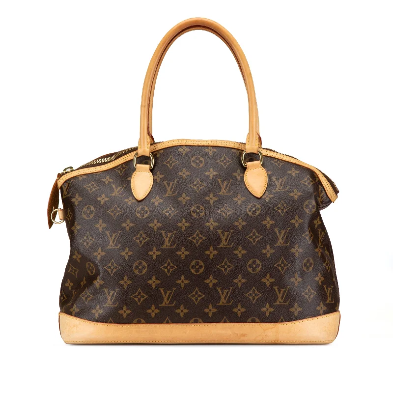 Brown Louis Vuitton Monogram Lockit Horizontal Handbag