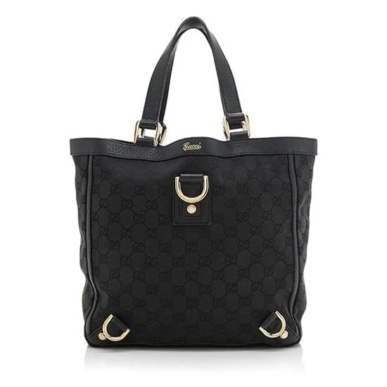 Ladies Gucci shoulder bags with a single - handle designGucci GG Canvas Mini Abbey Tote