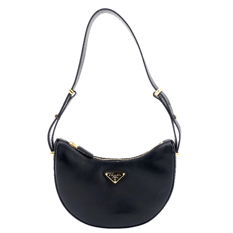 Ladies Prada shoulder bags with a single - handle design for simplicityArqué Calfskin Leather Shoulder Bag