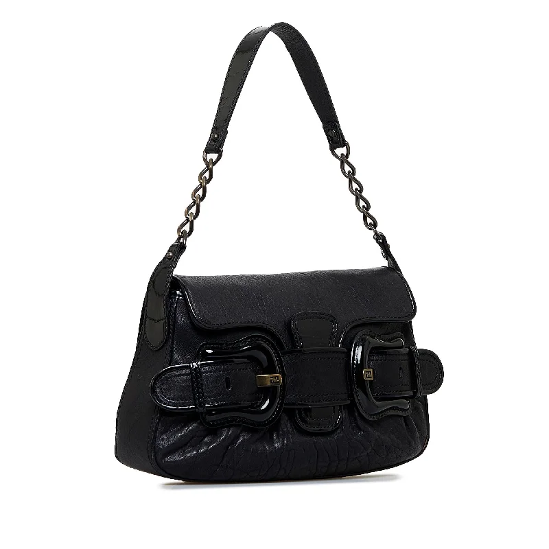 Fendi By The Way bags with a leather - wrapped drawstring for a luxurious and tactile feelFendi B Bis Shoulder Bag (SHG-aqq6RF)