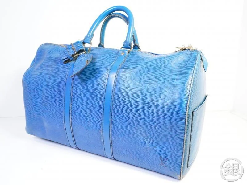 Ladies Louis Vuitton Capucines bags with gold - toned hardwareAuthentic Pre-owned Louis Vuitton Epi Toledo Blue Keepall 45 Travel Duffle Bag M42975 200247