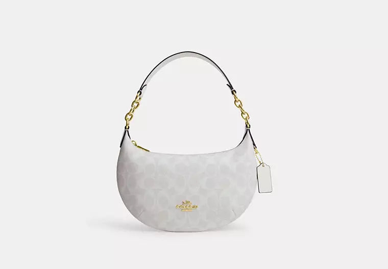 Coach bags with a detachable mirror inside for quick touch - upsCoach Payton Hobo Bag In Signature Canvas