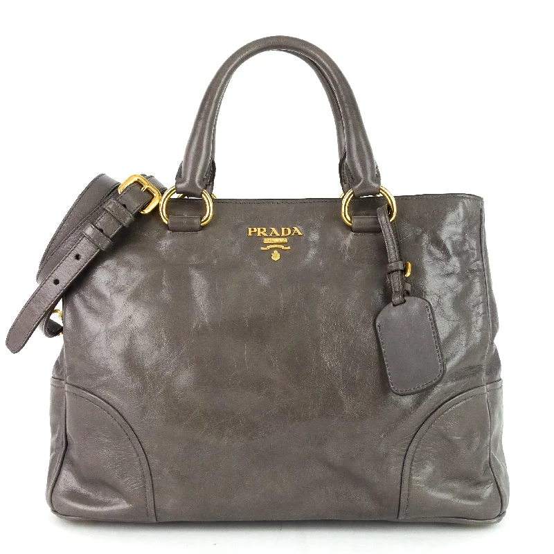 Prada tote bags with a water - resistant coating for outdoor activitiesVitello Shine Satchel Bag