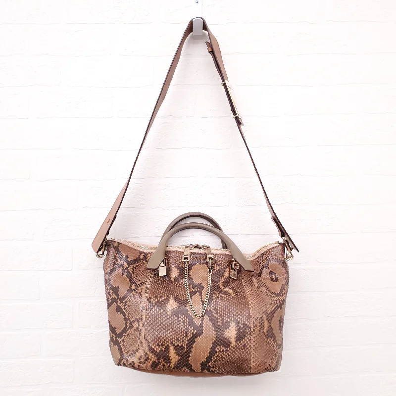 Yves Saint Laurent designer bags with gold hardwareCHLOÉ BAYLEE LEATHER SNAKESKIN BAG