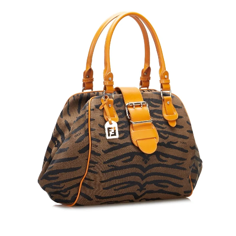 Fendi handbags with a biodegradable leather alternative for an eco - conscious choiceFendi Animal Print Handbag (SHG-FwAKG4)