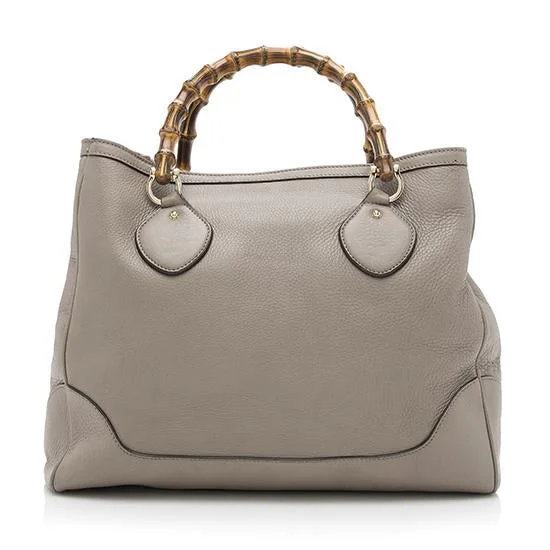 Women Gucci Sylvie bags with a detachable ribbon detailGucci Leather Bamboo Diana Tote