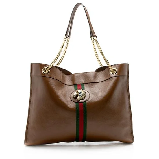 Gucci backpacks for women with a multi - pocket designGucci Leather Rajah Large Tote