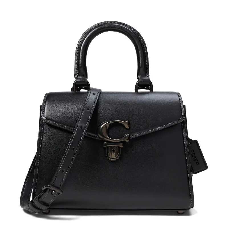 Coach bags with a front - flap pocket and a turnlock for a classic aestheticCoach Luxe Refined Calf Leather Sammy Top Handle 21