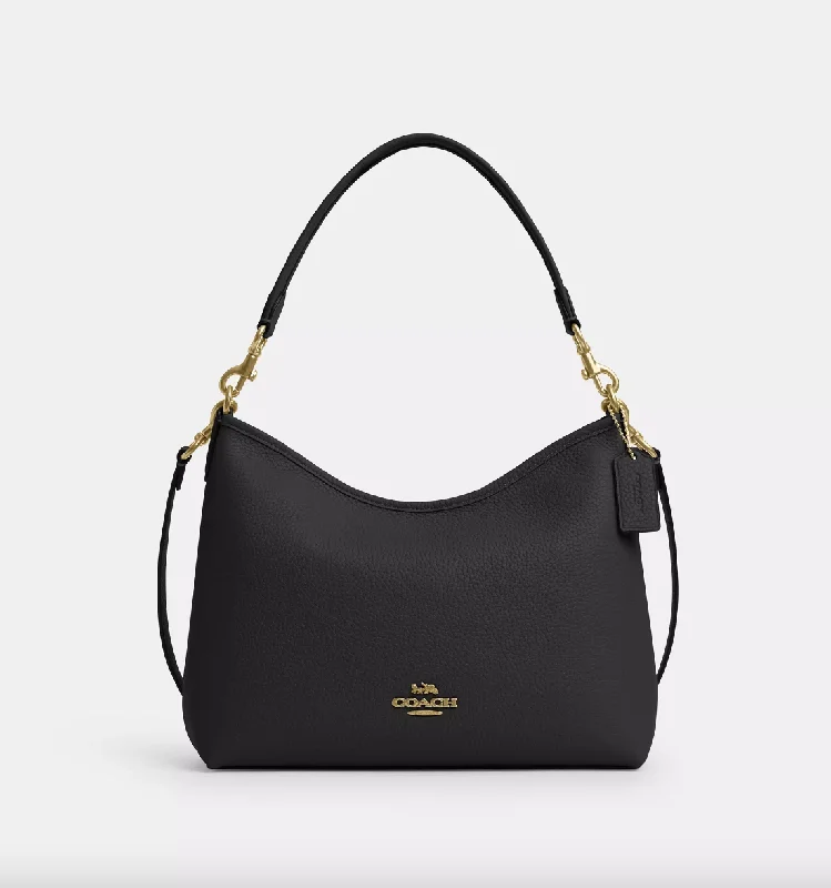 Ladies Coach shoulder bags with a magnetic - closure flap for easy accessCoach Laurel Shoulder Bag In Black