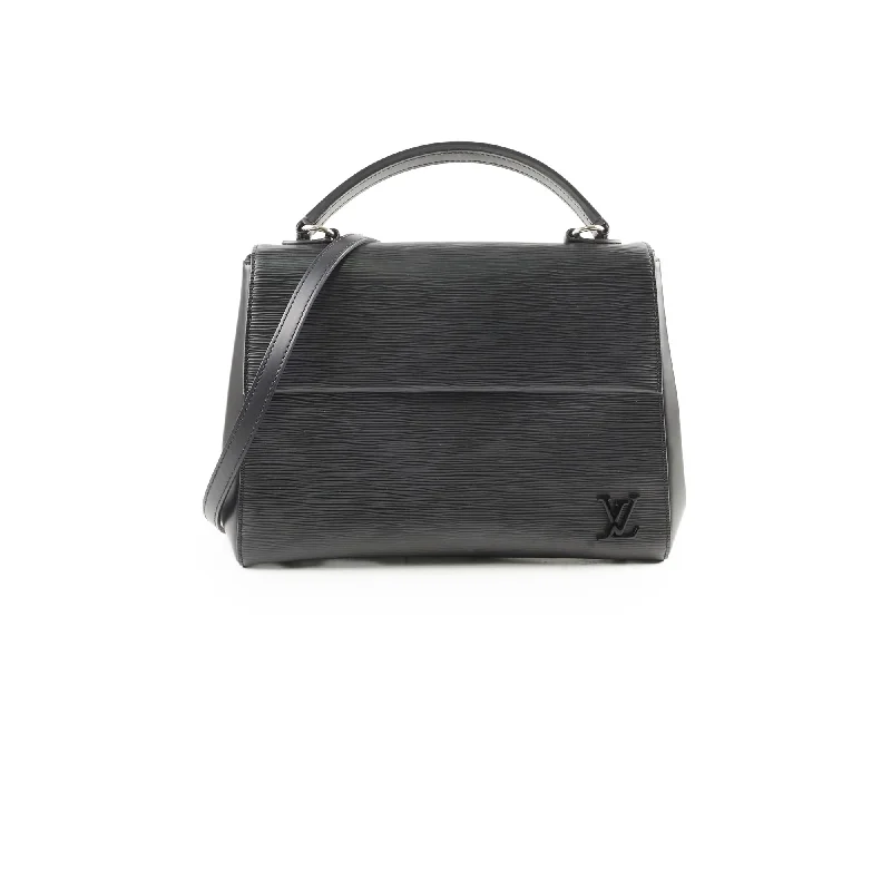 Louis Vuitton bags with a detachable mirror inside for on - the - go touch - upsLouis Vuitton Cluny MM Epi Black Shoulder Bag