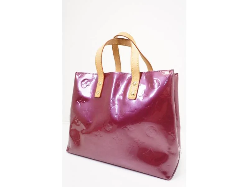 Louis Vuitton handbags with a patent - leather finish for a shiny lookAuthentic Pre-owned Louis Vuitton Vernis Purple Violet Reade Pm Tote Bag Purse M93578 210146