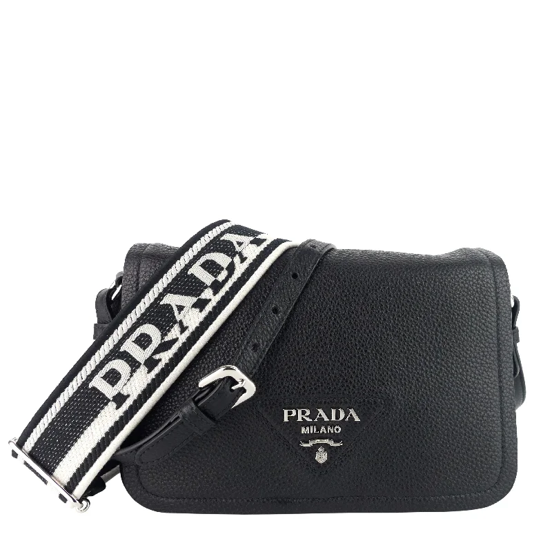 Prada Cahier bags with a detachable shoulder strap for versatile carryingVitello Daino Leather Flap Shoulder Bag