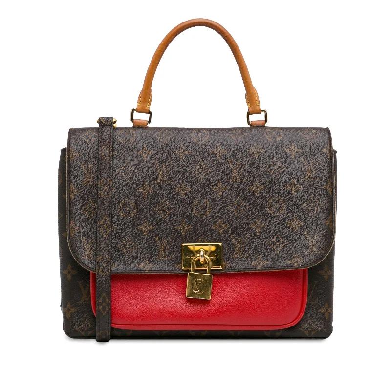 Louis Vuitton backpacks with a padded laptop compartment for travelBrown Louis Vuitton Monogram Marignan Satchel