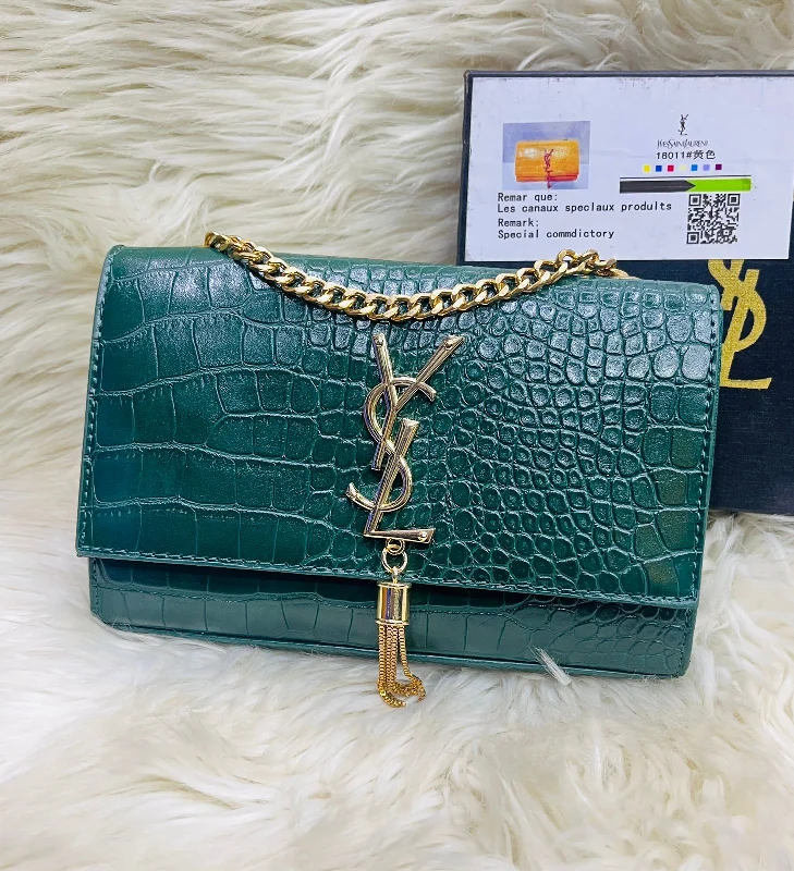 Yves Saint Laurent mini bags with chain strapsYSL High Quality Imported Cross Body Women Bag (Blue)