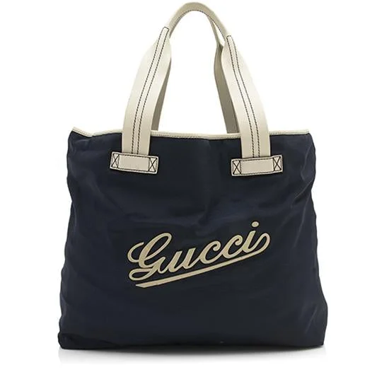 Gucci handbags for women with a patent - leather finishGucci Nylon Logo Tote