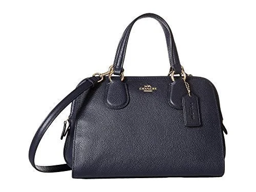 Coach Dempsey bags with a crystal - embellished C - logo for added luxuryCoach Mini Nolita Satchel Polished Leather Shoulder Bag Handbag Purse Black NEW