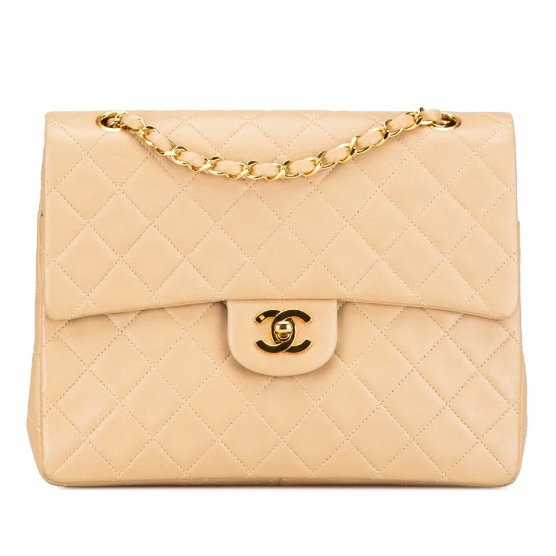 Chanel All - Match Handbag for Versatile StylingBrown Chanel Medium Tall Classic Lambskin Double Flap Shoulder Bag