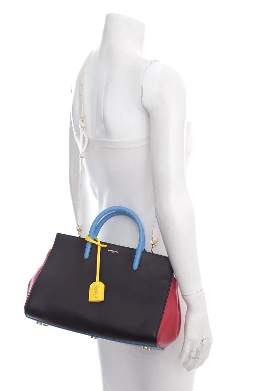 Yves Saint Laurent bags in vibrant colorsYSL Cabas Rive Gauche Leather Handbag