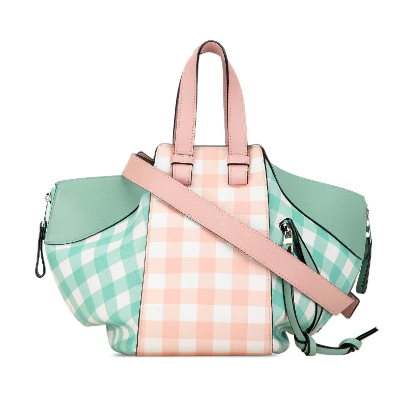 Balenciaga Hourglass medium size with quilted bodyBalenciaga Hourglass medium size with quilted bodyPink LOEWE Small Hammock Gingham Satchel