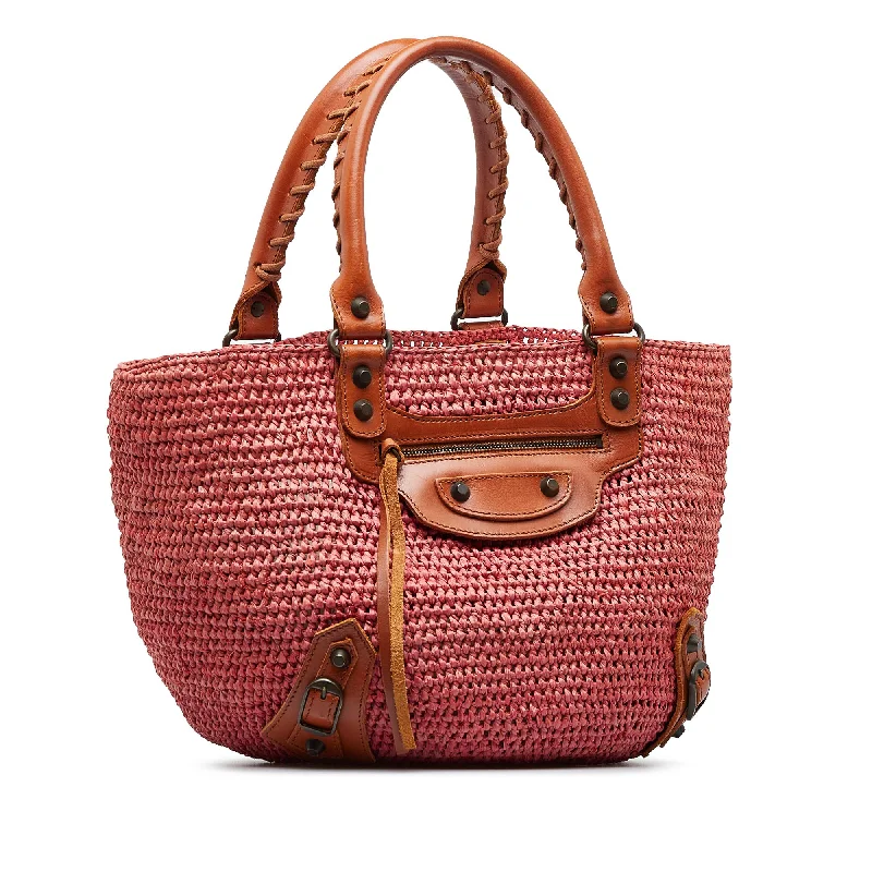 Balenciaga Hourglass small size with structured silhouetteBalenciaga Hourglass small size with structured silhouetteBalenciaga Motocross Classic Raffia Panier Handbag (SHG-DkYaYu)