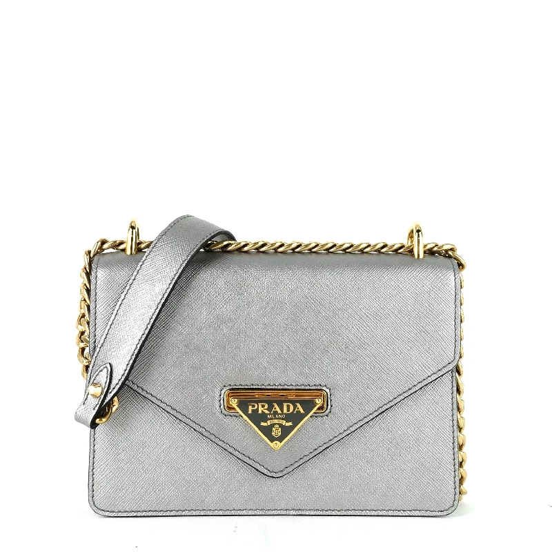 Prada handbags with a beaded trim for a touch of glamour and eleganceSaffiano Chain Crossbody Bag