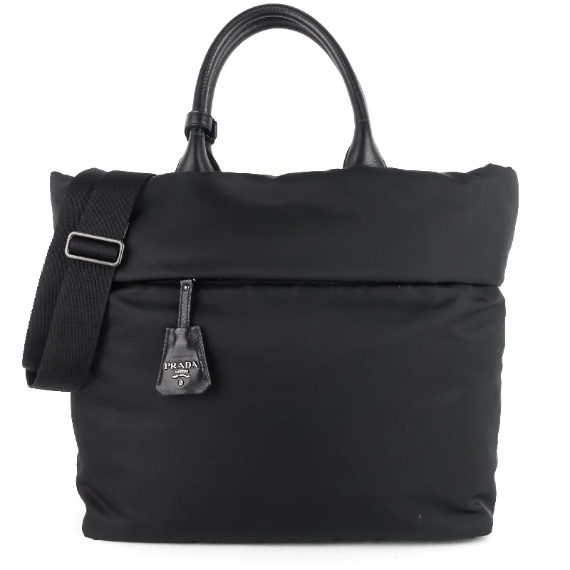 Prada Galleria bags with a structured silhouette for a professional lookTessuto Nylon Reversible Double Tote Bag