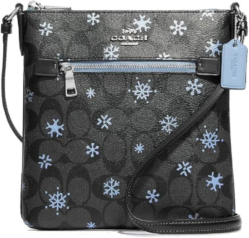 Coach tote bags with a printed Coach logo for brand visibilityCoach Signature Mini Rowan File Bag Crossbody Shoulder Bag