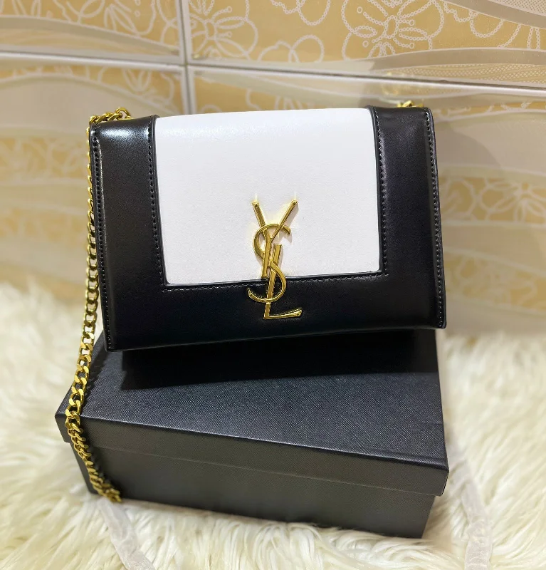 Yves Saint Laurent bags with iconic YSL logoSaint Laurent Kate Small YSL Crossbody Bag (Black 2)