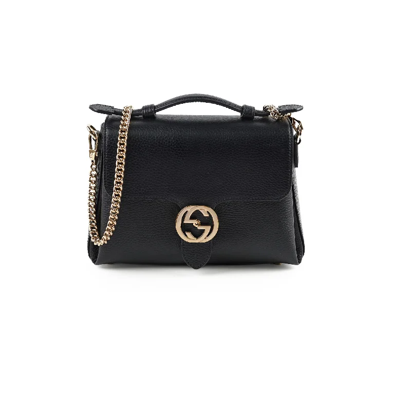 Gucci Marmont bags for women with gold - toned hardwareGucci Leather Top Handle Bag Black