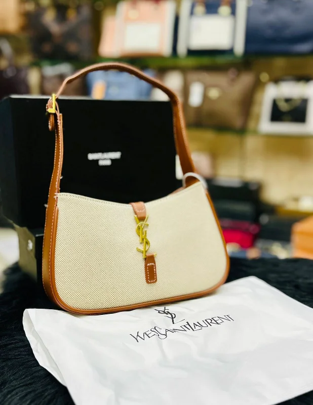 Yves Saint Laurent luxury handbags for womenLuxurious Women Bag - YSL-Inspired Premium Quality Bag with Box & Dust Bag (Brown/White)