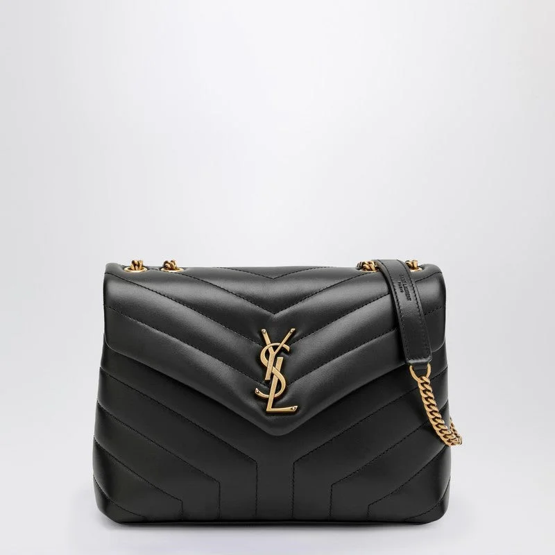 Yves Saint Laurent bags for formal occasionsSaint Laurent Black/Gold Small Ysl Loulou Bag Women