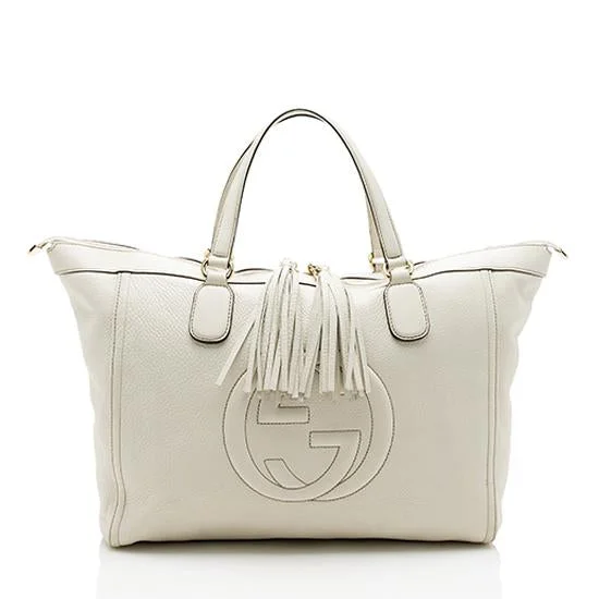 Medium - sized Women Gucci handbags for everyday useGucci Leather Soho Large Zip Tote