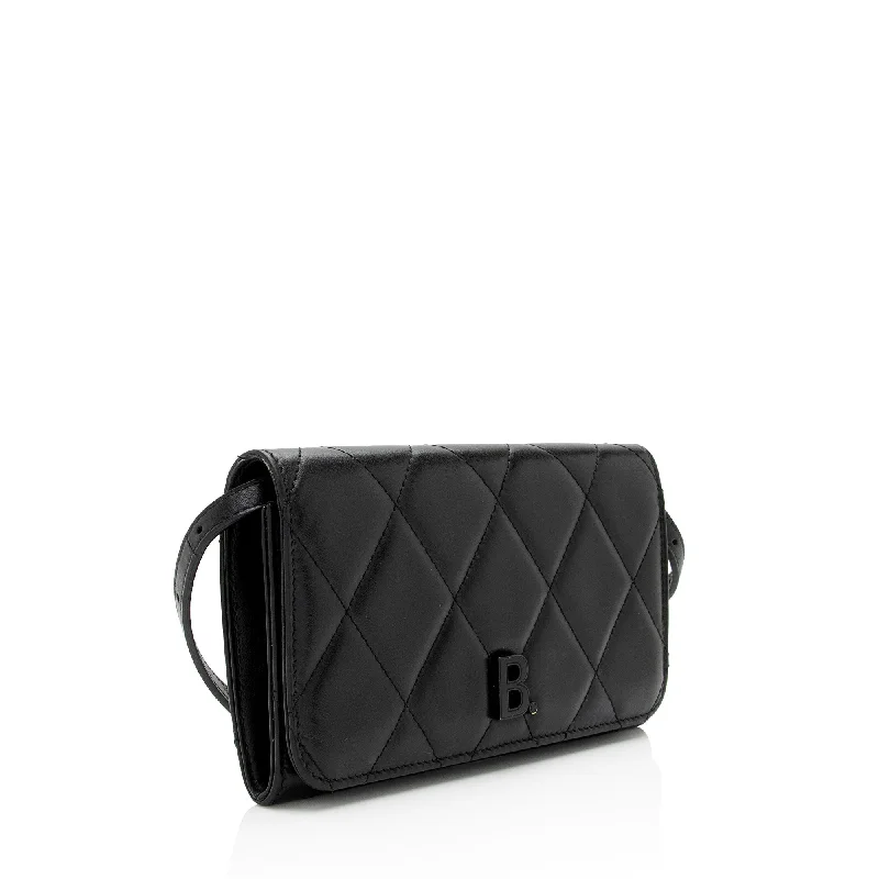 Balenciaga XS Small bag with magnetic snap closureBalenciaga XS Small bag with magnetic snap closureBalenciaga Quilted Calfskin B Phone Holder Crossbody Bag (SHF-wF8OTg)