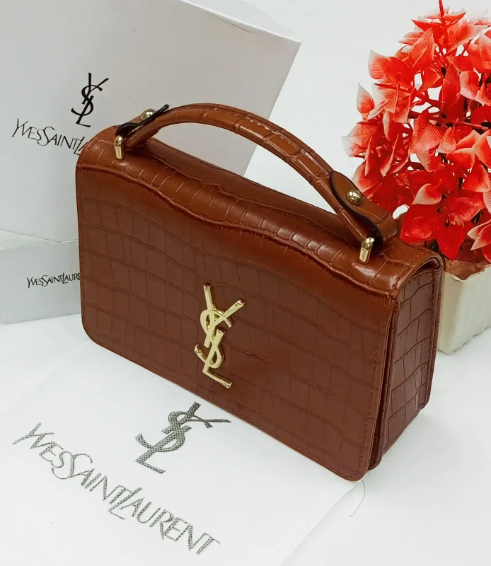 Yves Saint Laurent mini bags with chain strapsImported YSL Crossbody Bag for Women - With Box for women (Maroon)