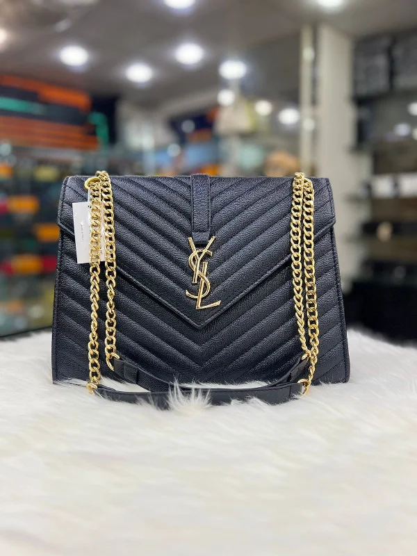 Yves Saint Laurent bags in vibrant colorsYves Saint Laurent Premium Quality YSL Women Bag - Long Chain and Brand Box (Black)