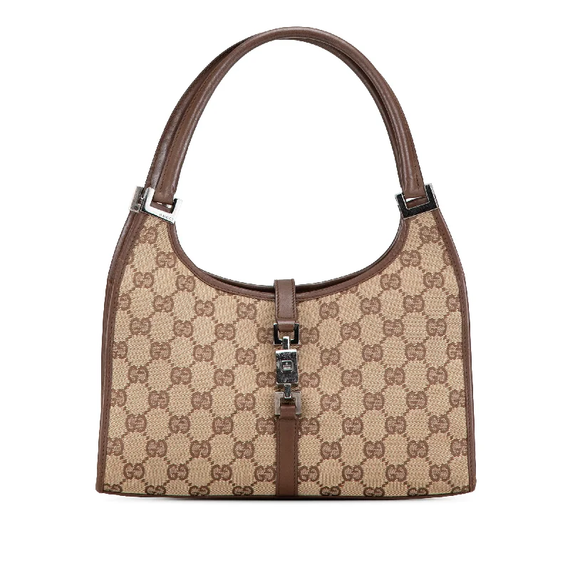 Yves Saint Laurent small bags for evening wearBrown Gucci GG Canvas Jackie Bardot Shoulder Bag