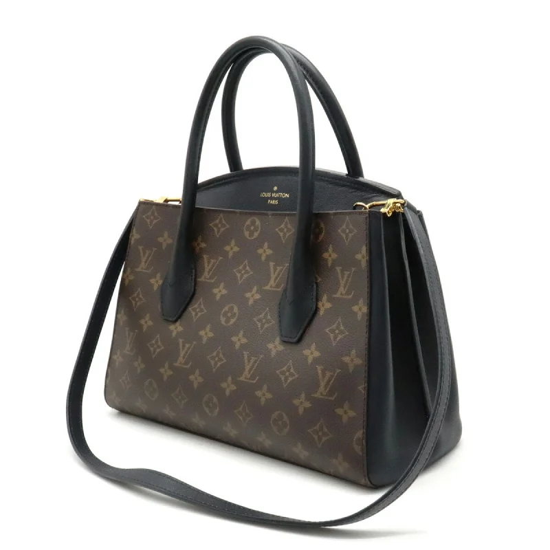 Louis Vuitton bags with a magnetic snap closure for easy accessLOUIS VUITTON Monogram Florine Handbag Shoulder Bag Noir Black M42269