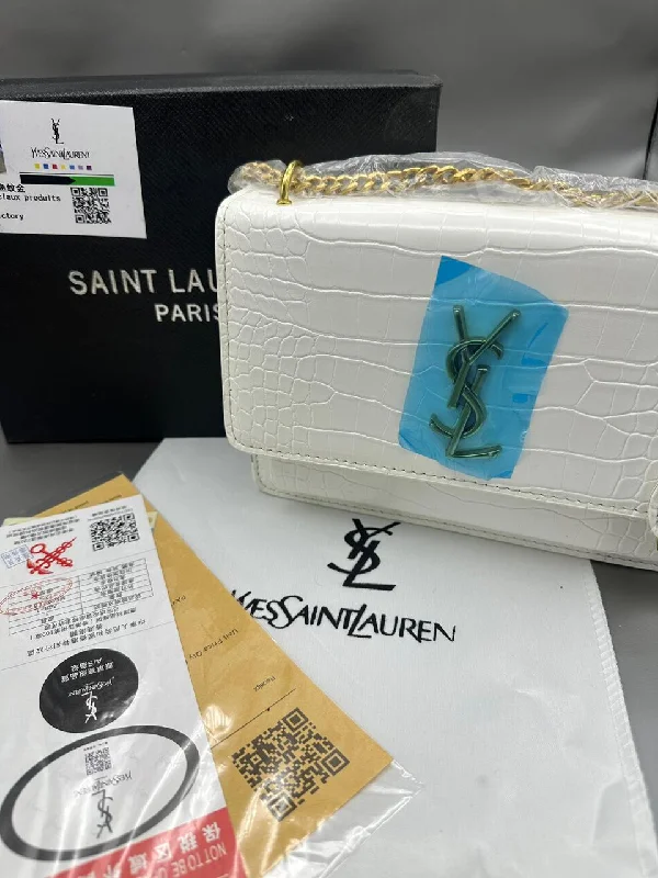 Yves Saint Laurent bags with smooth leather finishYSL Premium Women’s Bag – Luxury with Complete Box Packaging (White 3)