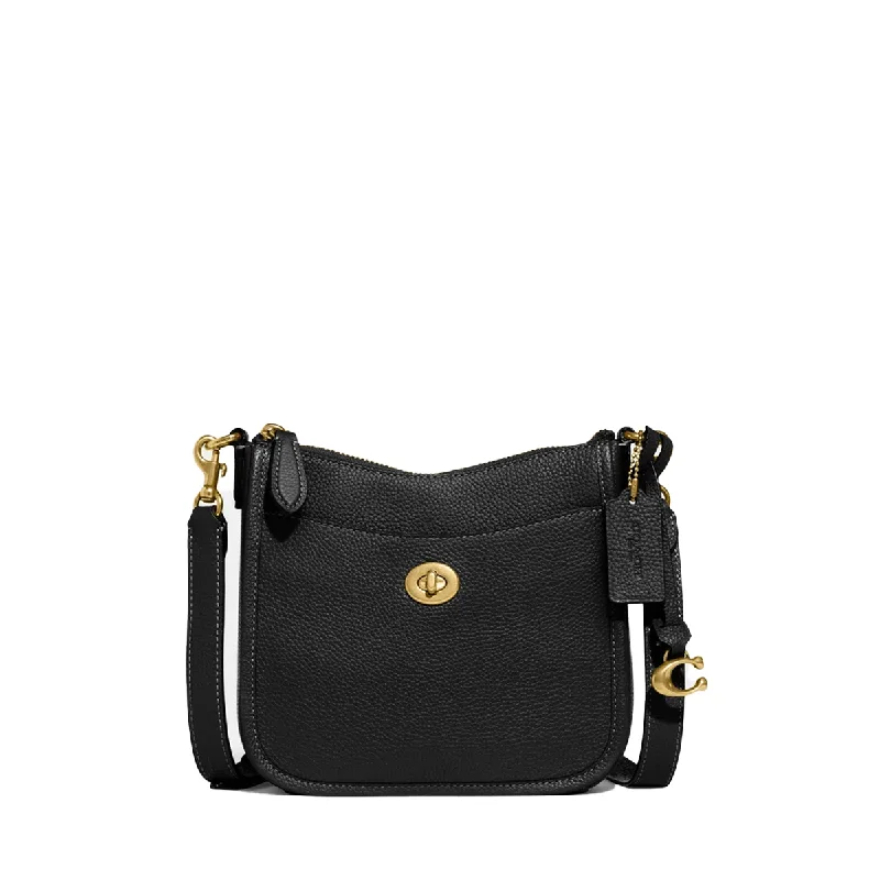 Ladies Coach Tabby bags with a textured leather surface for a more tactile lookCoach Chaise Crossbody - Black