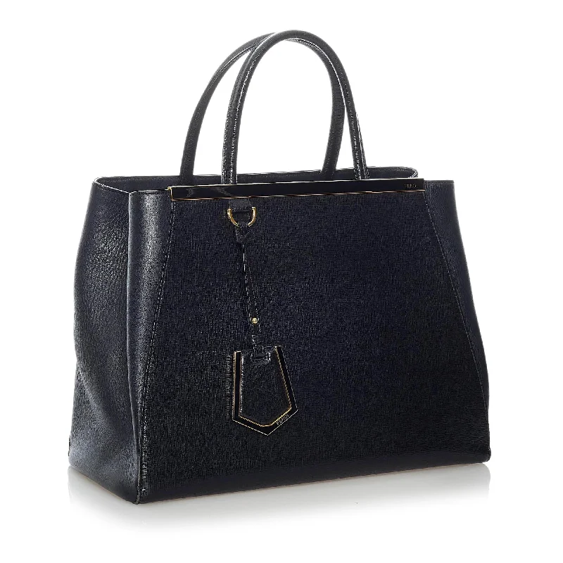 Fendi tote bags with a double - zip closure for enhanced securityFendi 2Jours Leather Satchel (SHG-30771)