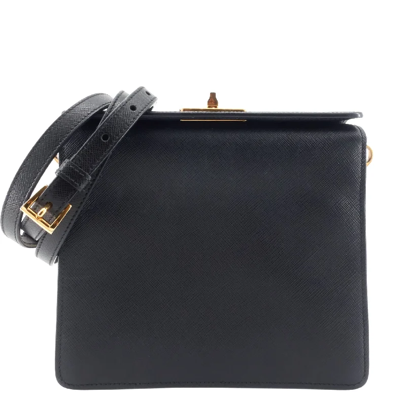 Prada Cahier bags with a monogram - embossed leather surfaceSaffiano Leather Box Bag